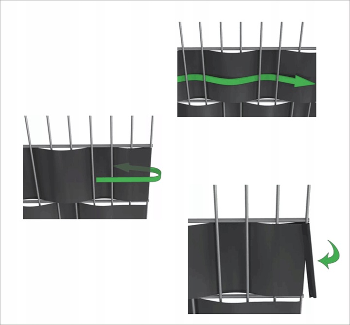 TAŚMA OGRODZENIOWA OSŁONA PŁOT PANEL UV 450g 19cmx35m KLIPSY ZIELONA