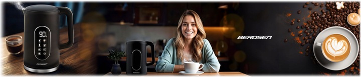 CZAJNIK ELEKTRYCZNY REGULACJA TEMPERATURY 2200W PANEL DOTYKOWY 1,7L BERDSEN