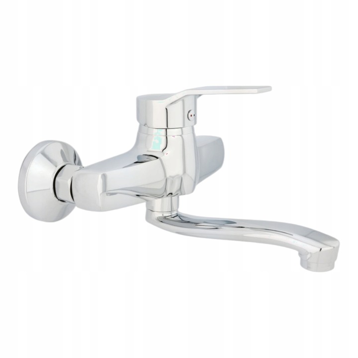 BATERIA UMYWALKOWA ŚCIENNA CHROM SREBRNA KOMPLET