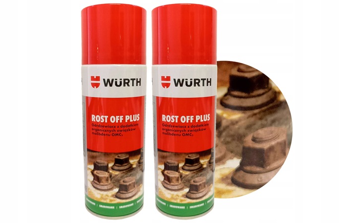 WURTH Odrdzewiacz ROST-OFF PLUS 400ml SMAR OMC2 Efekt Smarowania Zestaw2szt