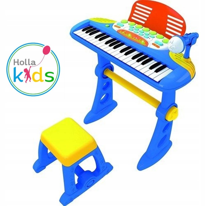 PIANINO KEYBOARD KRZESEŁKO MIKROFON ORGANY 37 klawiszy Dla Dzieci Stołek