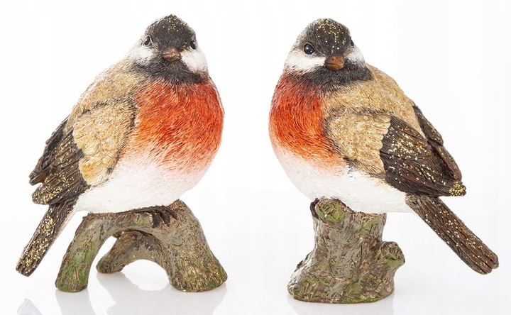 Figurka Ptaszek wielokolorowa dekoracja stojąca dekoracyjne ptak 11x9x6 cm