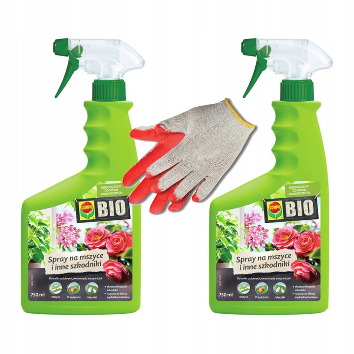 2x Spray na mszyce i szkodniki naturalny eko COMPO BIO 750ml + wampirki