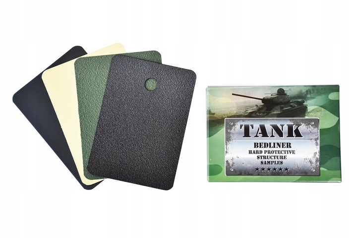 4x Powłoka Emalia Poliuretanowa Strukturalna Czarna TANK 2K RANAL