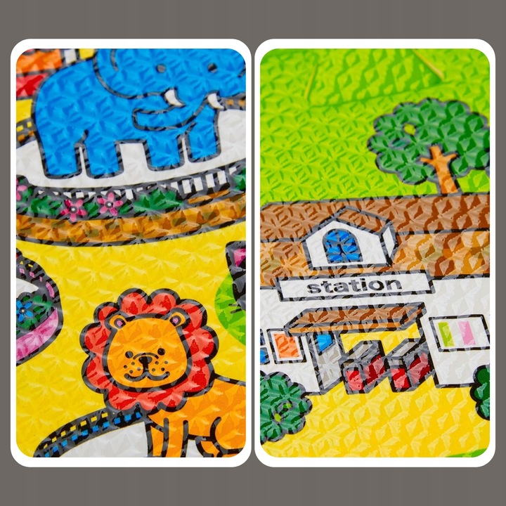MATA EDUKACYJNA GRUBA 1cm 9szt PUZZLE PIANKOWE DLA DZIECI DROGA MIASTO