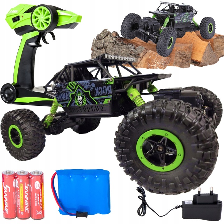 ZDALNIE STEROWANY DUŻY SAMOCHÓD TERENOWY AUTO POJAZD 4x4 PILOT ZASIĘG 50M