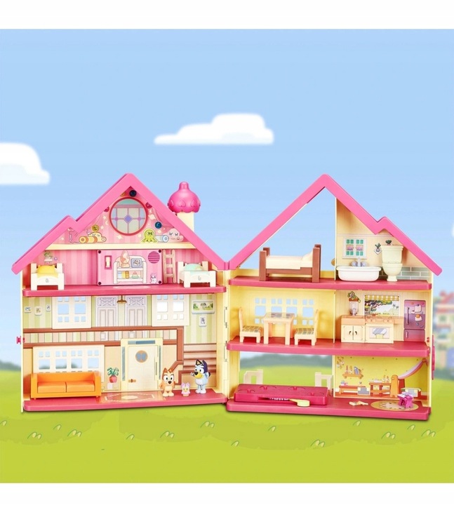 MOOSE TOYS BLUEY NIESAMOWITY DOM ZE ŚWIATŁEM I DŹWIĘKIEM DEMEK Z FIGURKAMI