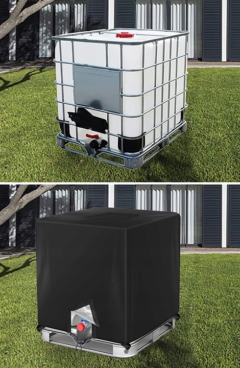 POKROWIEC PLANDEKA NA ZBIORNIK MAUZER BECZKE DESZCZÓWKĘ OCHRONNY UV 1000L