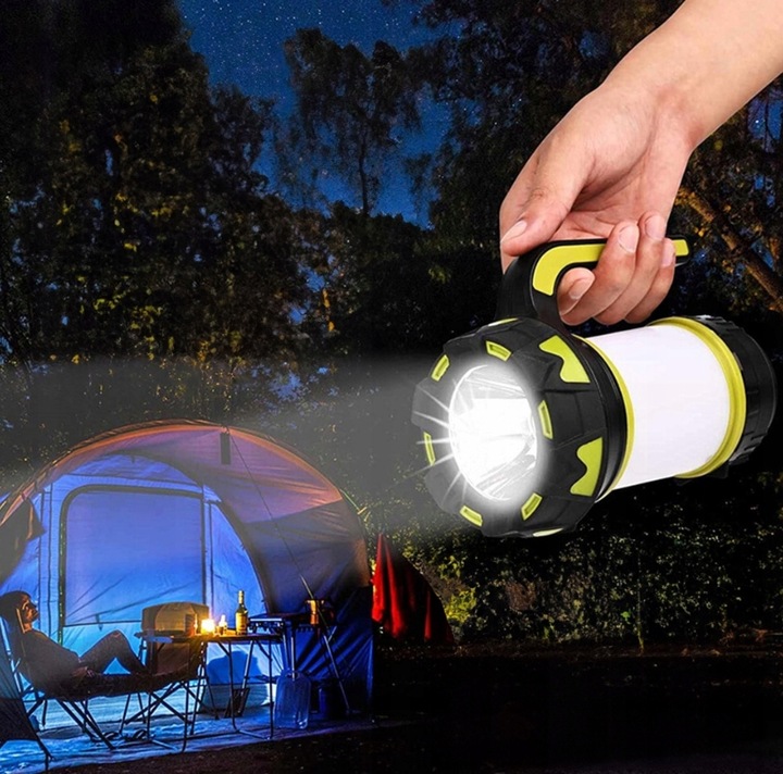 LATARKA LED KEMPINGOWA TURYSTYCZNA BIWAKOWA LAMPA PODRĘCZNA SZPERACZ