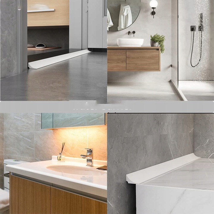 2M SAMOPRZYLEPNA LISTWA ZATRZYMUJĄCA WODĘ DO WANNY, LISTWA WYKOŃCZENIOWA