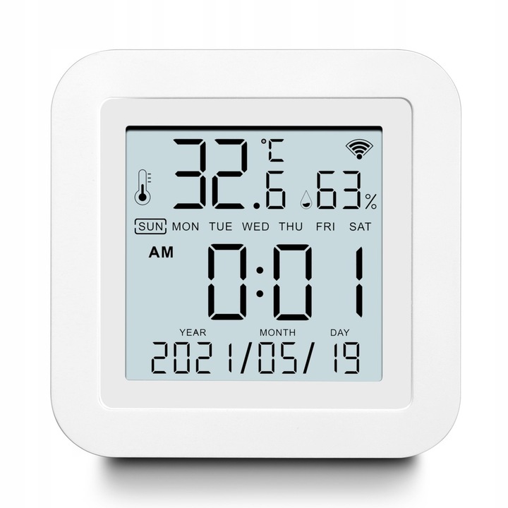CZUJNIK TEMPERATURY I WILGOTNOŚCI WIFI SMART LIFE TUYA TERMOMETR HIGROMETR