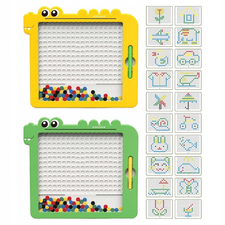 TABLICA MAGNETYCZNA MagPad MONTESSORI DINOZAUR DINOBOARD MAGNETYCZNE WOOPIE