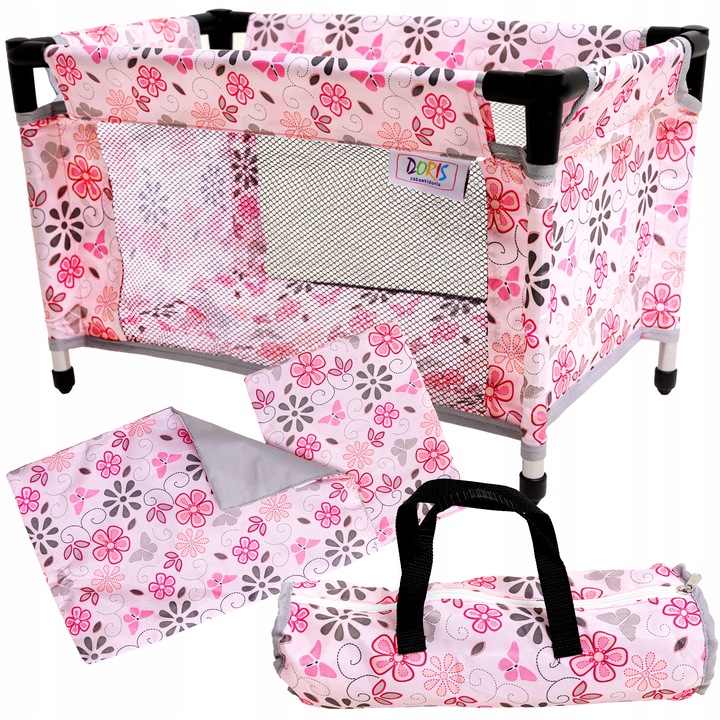 WÓZEK DLA LALEK głeboki spacerowy gondola 3w1 + ŁÓŻECZKO DLA LALKI ZESTAW