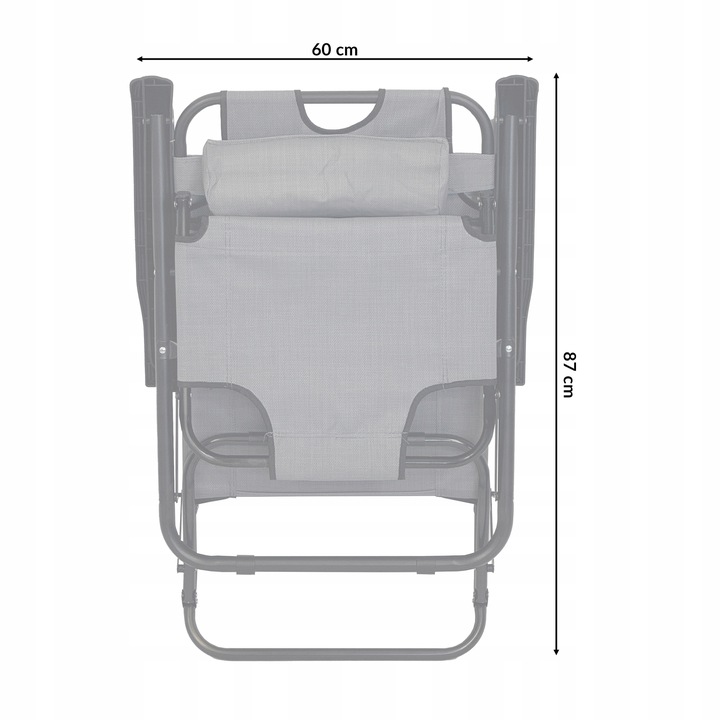 ROZKŁADANY LEŻAK ŁÓŻKO POLOWE TURYSTYCZNE SKŁADANE RIVIERA II JASNY SZARY