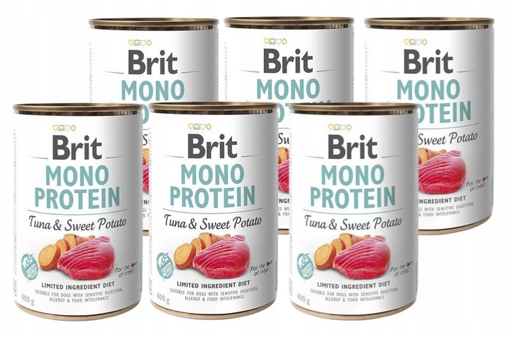 BRIT MONO PROTEIN TUNA SWEET POTATO 6x400g