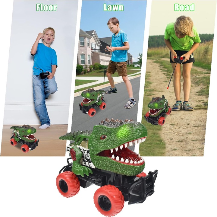 AUTO ZDALNIE STEROWANE SAMOCHÓD DINOZAUR RC LED