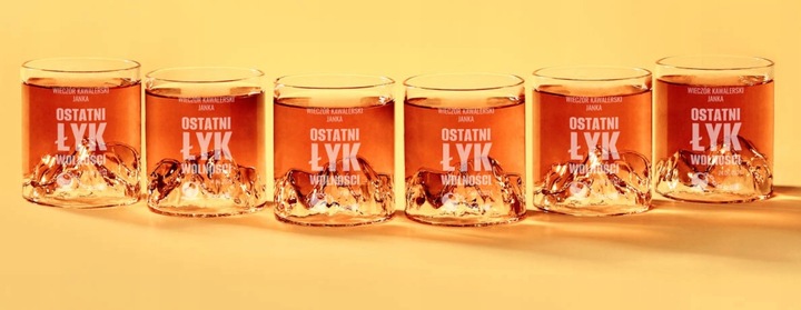 Zestaw szklanek do whisky 6szt. GRAWER upominek PREZENT WIECZÓR KAWALERSKI