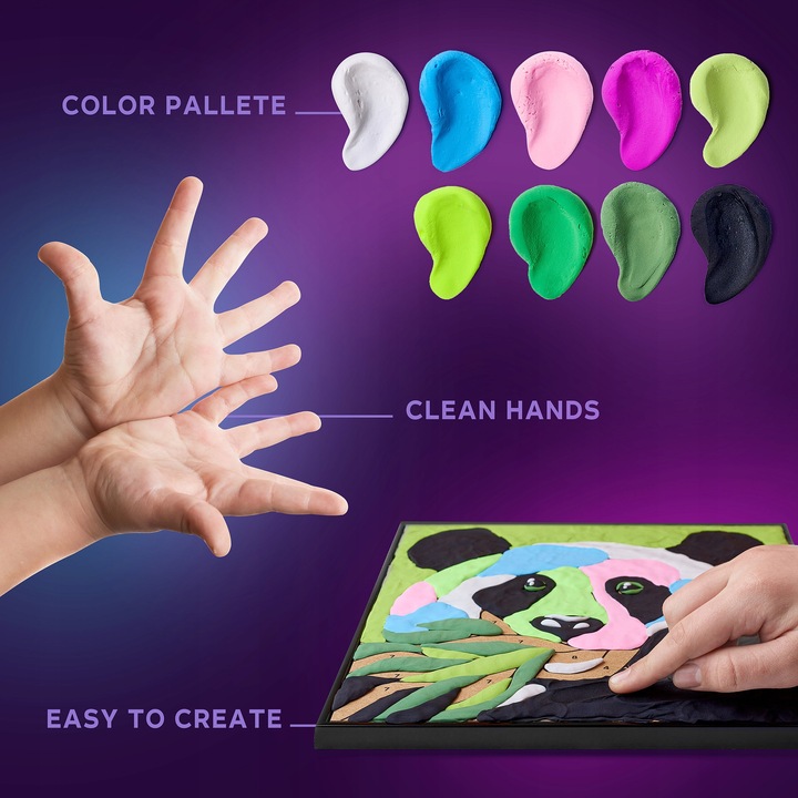 Zestaw Artystyczny Panda Trójwymiarowy Obraz Ciastolina Malowanie OKTO