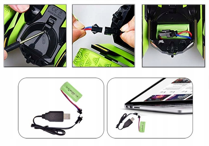 AUTO AKROBATA ZDALNIE STEROWANY SAMOCHÓD + PILOT 2,4 GHz AKUMULATOR 700mAh