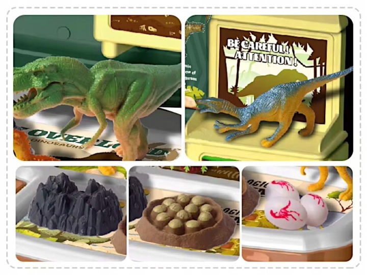 DINOZAURY W PLECAKU T-REX FIGURKI DINO ZESTAW ODKRYWCY ZABAWKA PREZENT