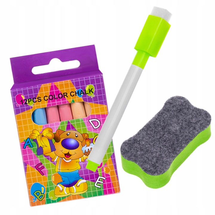 Tablica Magnetyczna Obrotowa Kredowa Dwustronna dla Dzieci Suchościeralna