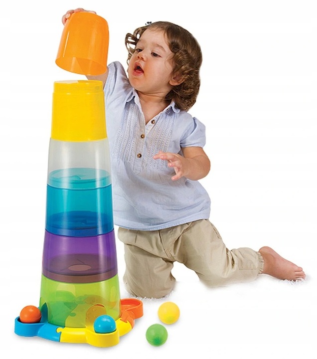 0737 Wieża z Piłeczkami Piramidka Duża SORTER Smily zabawa dla dzieci