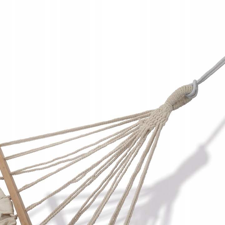 HAMAK Ogrodowy Beżowy 2 liny z POKROWCEM Zawieszenia Tadar Boho 300cm
