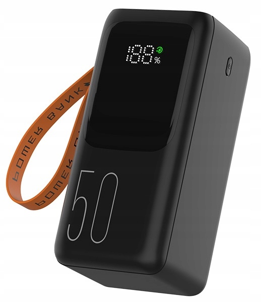 POWERBANK SZYBKI MOCNY USB-C Lightning 50000mAh PD QC 3.0 22.5W + kable