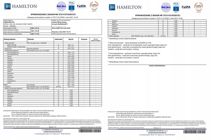 Białko koncentrat serwatkowe WPC 2000 g Instant Whey Protein CZEKOLADA hiro