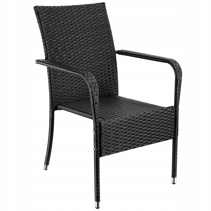 Krzesło rattanowe Girona, sztaplowane, nośność 120 kg