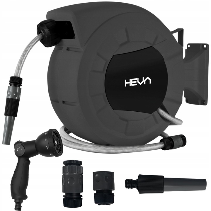 Zwijacz do wody HEVA wąż automatyczny ogrodowy 15m+1,5m pistolet zraszacz