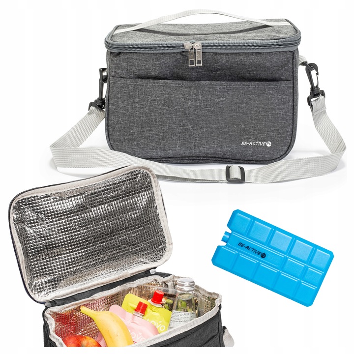 TORBA TERMICZNA ŚNIADANIOWA NA LUNCH TURYSTYCZNA 7,5L DUŻA WKŁAD CHŁODZĄCY