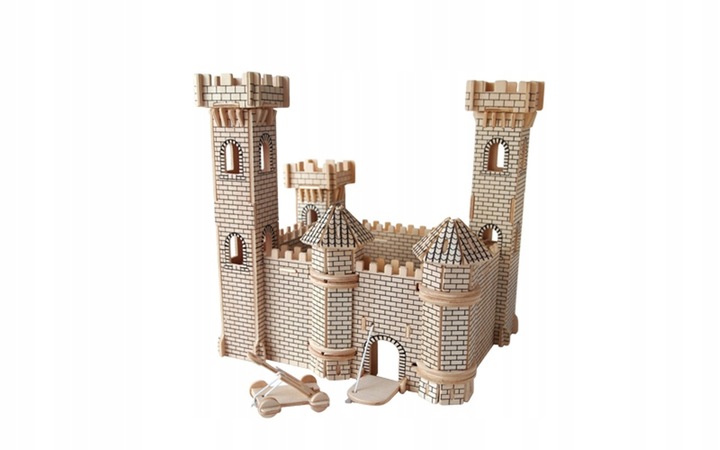 Drewniany Zamek RYCERZE RYCERZYKI ŻOŁNIERZE 60szt