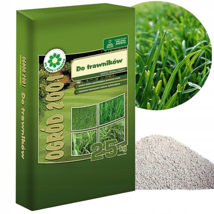 NAWÓZ TRAWNIK S 25kg DO TRAWY ZWARTA DARŃ WYBARWIAJĄCY + OSMOCOTE GRATIS