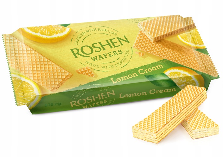 Pakiet Wafle Lemon Cytrynowe 16x216 g Roshen