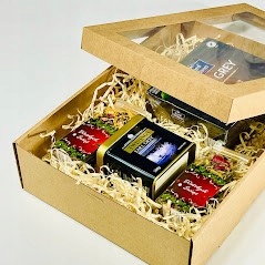 Pudełko wieloporcjowe cateringowe z okienkiem 25,2x35,9x8 cm