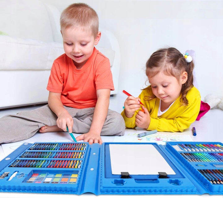 ZESTAW DO MALOWANIA DLA DZIECI 208el Artystyczny Plastyczny Twórczy Walizka