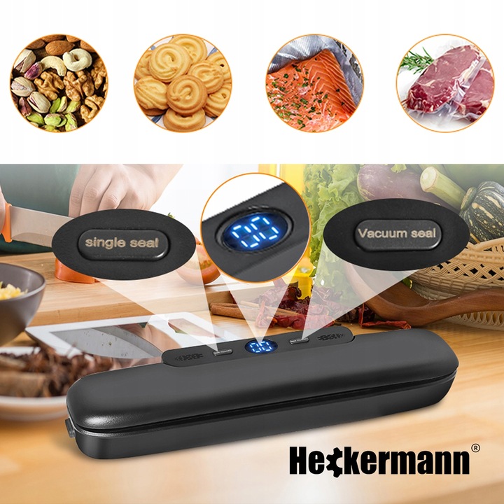 ZGRZEWARKA PRÓŻNIOWA DO PAKOWANIA ŻYWNOŚCI JEDZENIA PAKOWARKA 120W + FOLIA