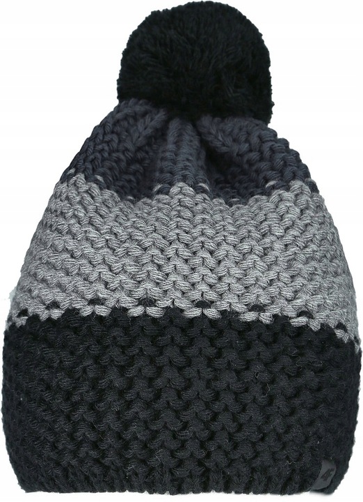 4F CIEPŁA Męska Czapka Zimowa z Pomponem Wełną Polarem ACAPM461 > L