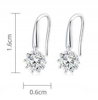 KOLCZYKI Srebrne PRÓBA 925 Z Cyrkoniami SREBRO Sztyfty WKRĘTKI Damskie