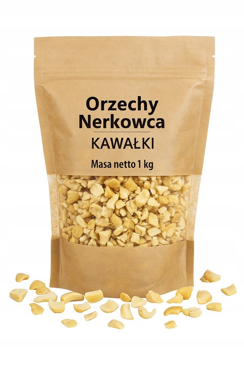 Orzechy nerkowca w kawałkach kawałki 1 kg 1000g NATURALNE PYSZNE NERKOWIEC