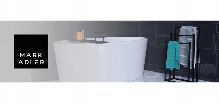 Wieszak łazienkowy WOLNOSTOJĄCY na ręczniki Mark Adler Level 6.0 CZARNY