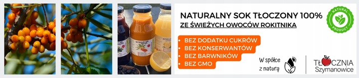 Sok z rokitnika 100% naturalny prozdrowotny 5L