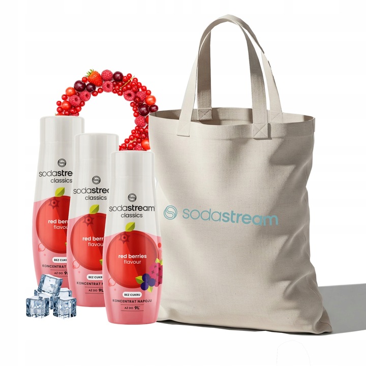 Zestaw Syrop do wody SodaStream Owoce Leśne Zero 3x440 ml + Torba GRATIS