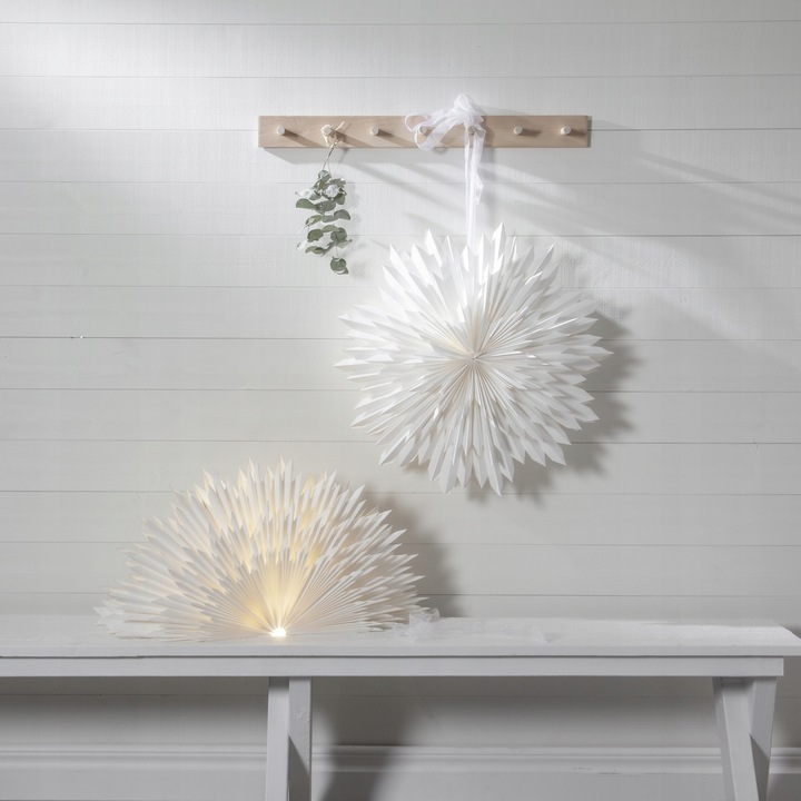 Gwiazda wisząca biała ICE 70 cm