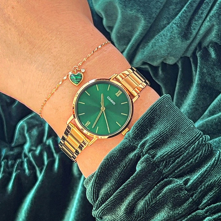 ZEGAREK DAMSKI CASIO LTP-VT02 złoty bransoletka + BOX +GRAWER