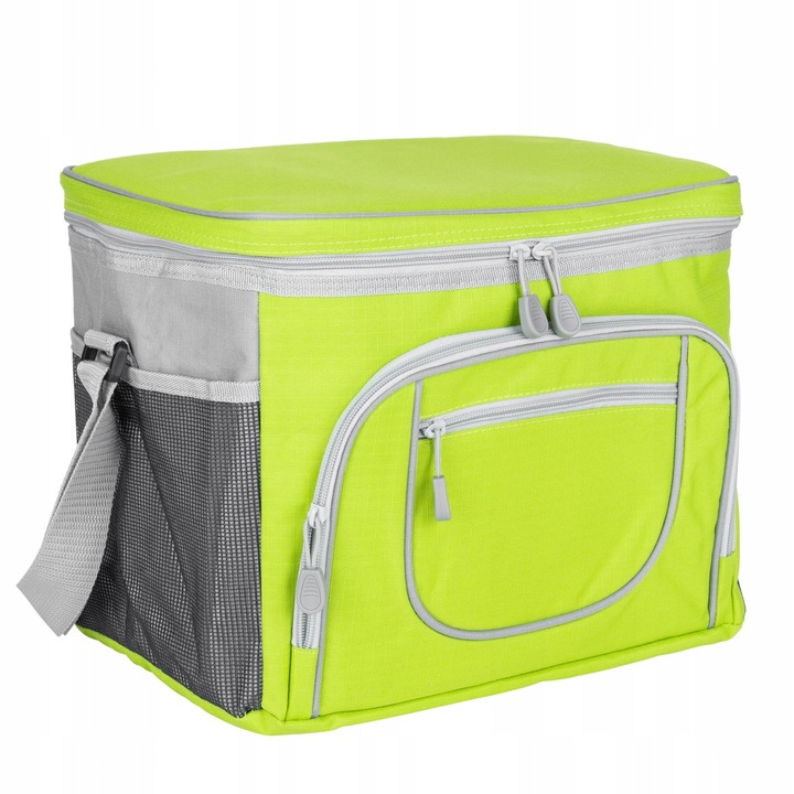 TORBA TERMICZNA NA PLAŻĘ ZAKUPY PIKNIK 30L ZIELONA REG PASEK 37x27x27,5CM