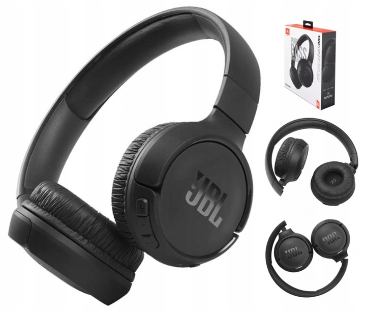 CZARNE Słuchawki Nauszne Bezprzewodowe JBL Tune 510BT Bluetooth