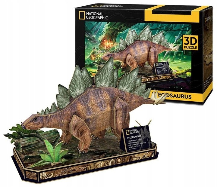 Puzzle 3D National Geographic Stegozaur - Cubic Fun