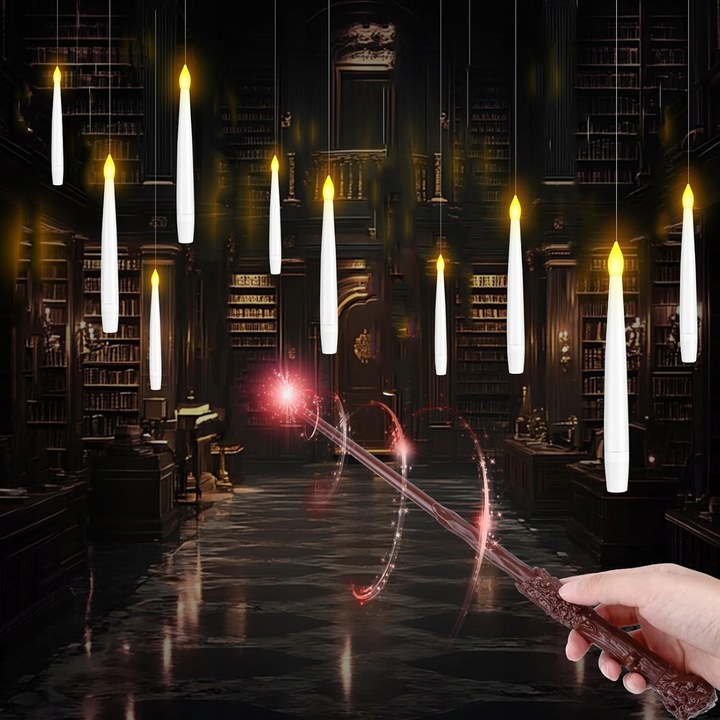 Latające Swiece LED, 10 Sztuk, z Pilotem Zdalnego Sterowania,Swiece Wiszące